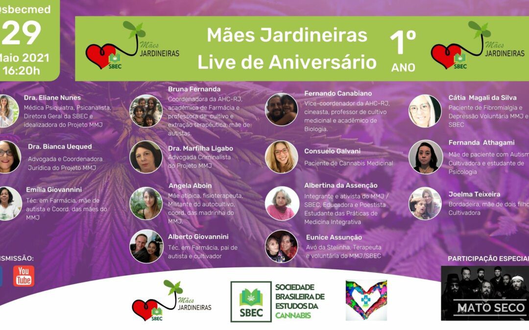 29/05 – LIVE DE ANIVERSÁRIO DE 1 ANO DO PROJETO MÃES E MULHERES JARDINEIRAS