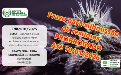 Edital 01/2025 – Cannabis e sua relação com o Meio Ambiente nas diferentes áreas do conhecimento
